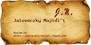 Jaloveczky Majlát névjegykártya